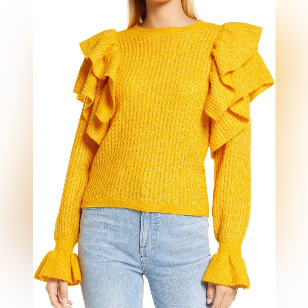 Yellow Rachel Parcell never worn sweater size L